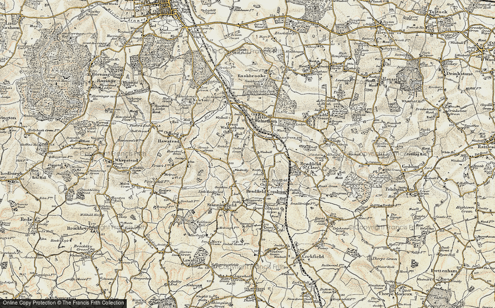 Old Map of Cocks Green, 1899-1901 in 1899-1901