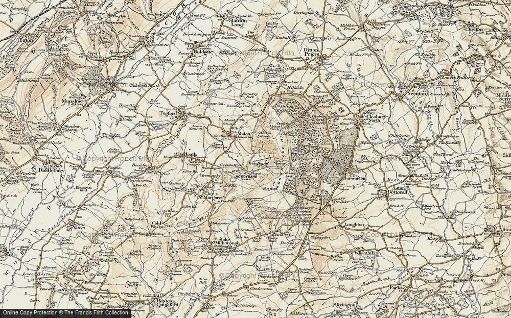 Old Map of Cockshutford, 1901-1902 in 1901-1902