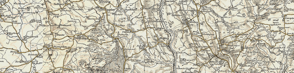 Old map of Bind, The in 1901-1902
