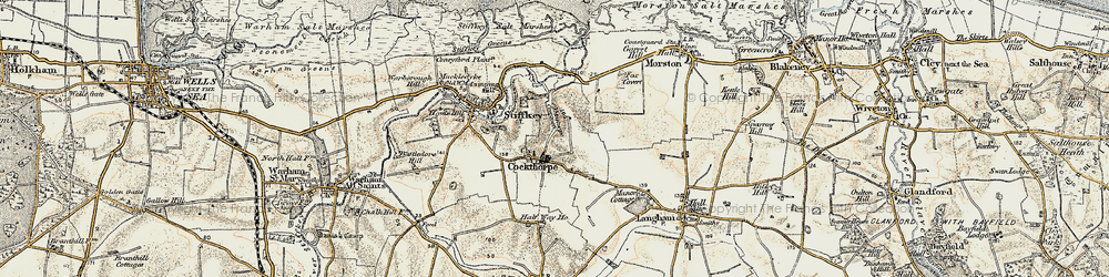 Old map of Cockthorpe in 1901-1902