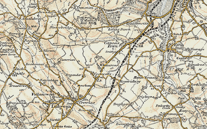 Old map of Cockwells in 1900