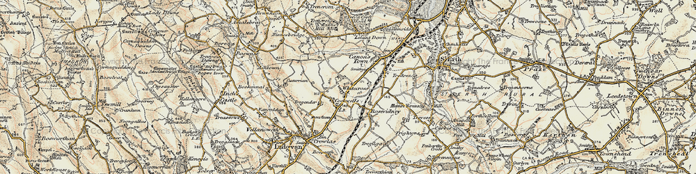 Old map of Cockwells in 1900