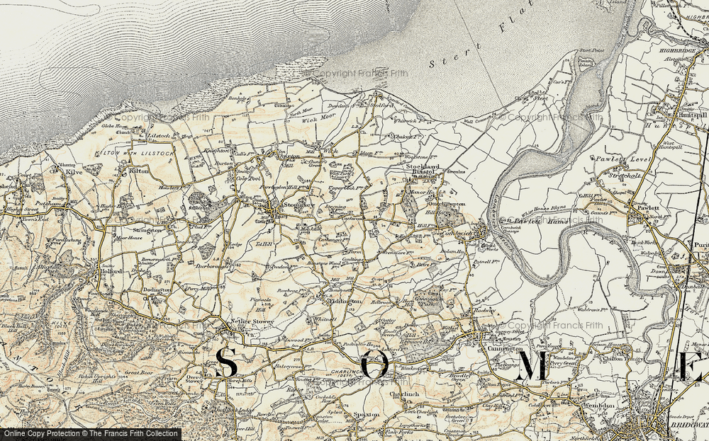 Old Map of Historic Map covering Steyning Manor in 1898-1900