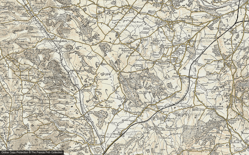 Old Map of Cockyard, 1900 in 1900