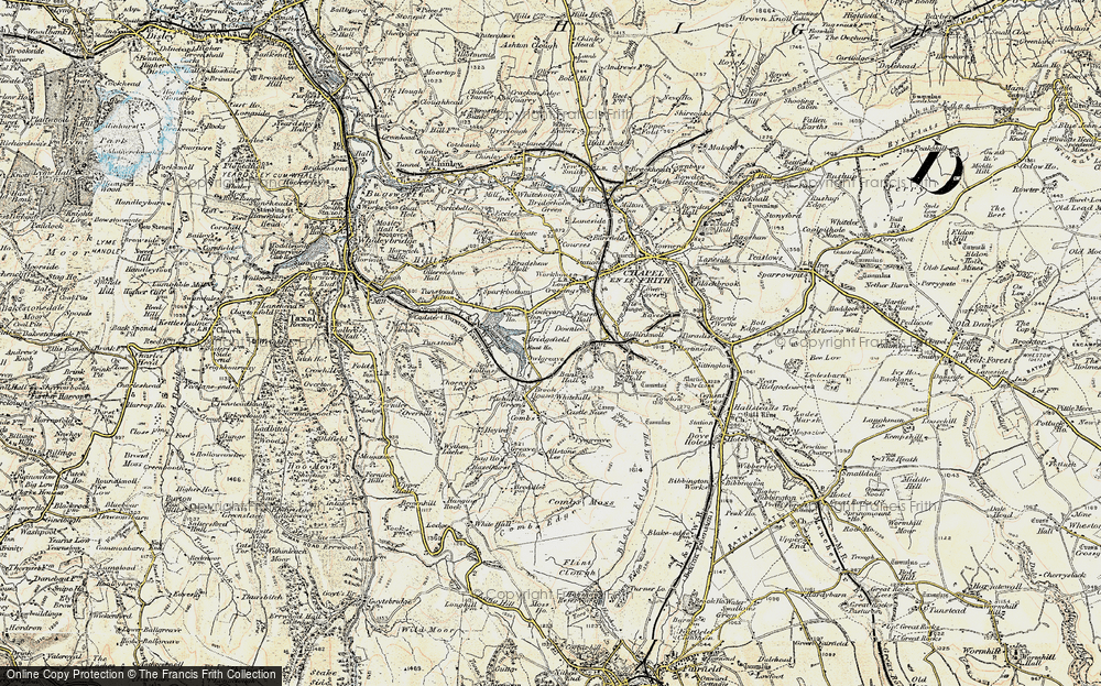 Old Map of Historic Map covering Bridgefield in 1902-1903