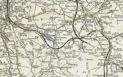 Old map of Bridgefield in 1902-1903