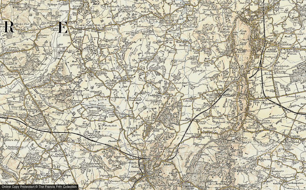 Old Map of Coddington, 1899-1901 in 1899-1901