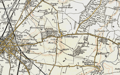 Old map of Coddington in 1902-1903