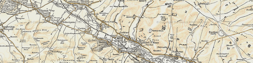 Old map of Codford in 1897-1899