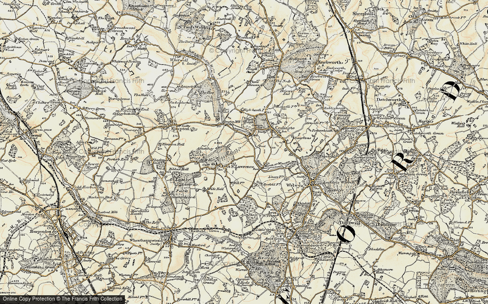 Old Map of Historic Map covering Abbotshay in 1898-1899