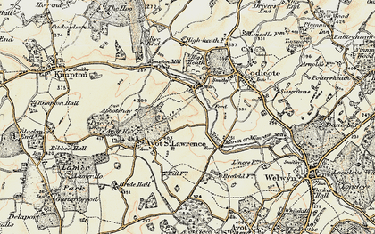 Old map of Abbotshay in 1898-1899