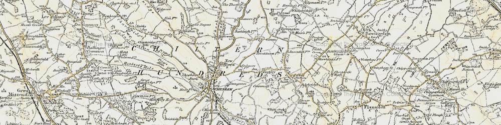 Old map of Codmore in 1897-1898
