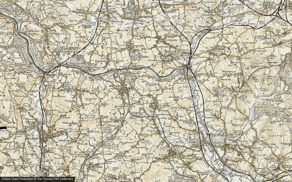 Old Map of Codnor Gate, 1902 in 1902