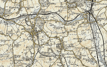 Old map of Codnor Gate in 1902