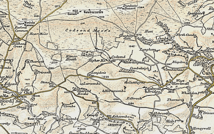 Old map of Langdon's Way in 1900