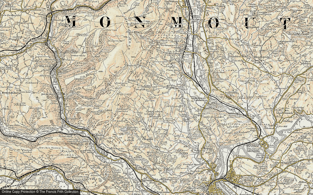 Old Map of Coed Eva, 1899-1900 in 1899-1900