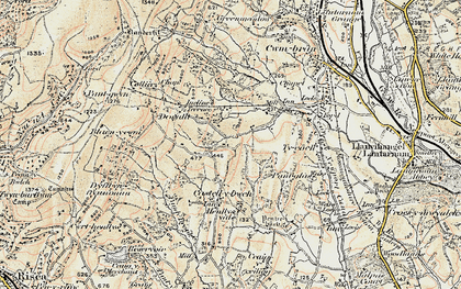 Old map of Coed Eva in 1899-1900