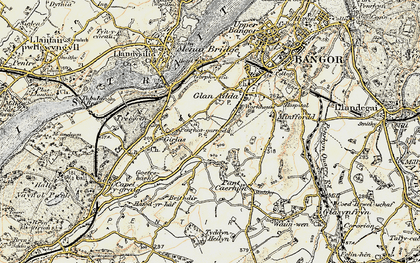 Old map of Coed Mawr in 1903-1910