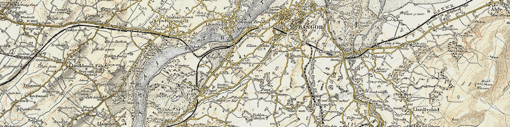 Old map of Coed Mawr in 1903-1910
