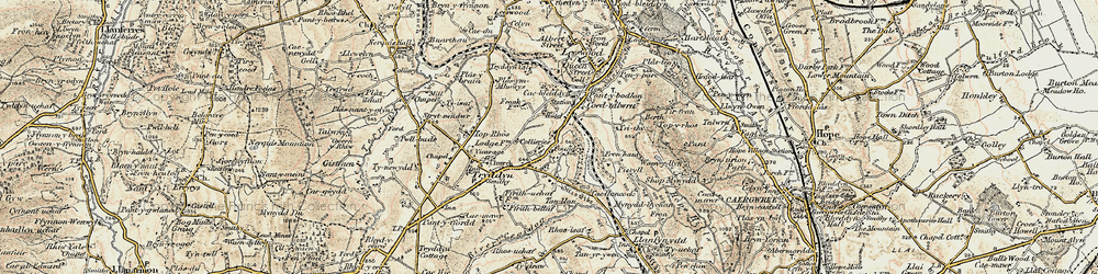 Old map of Coed-talon in 1902-1903