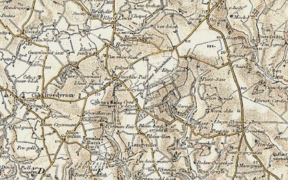 Old map of Coed-y-bryn in 1901