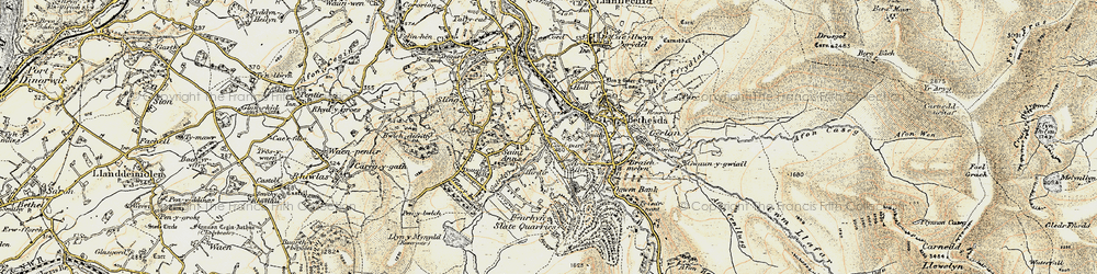 Old map of Bryn Derwent in 1903-1910