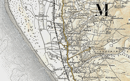 Old map of Coed Ystumgwern in 1902-1903