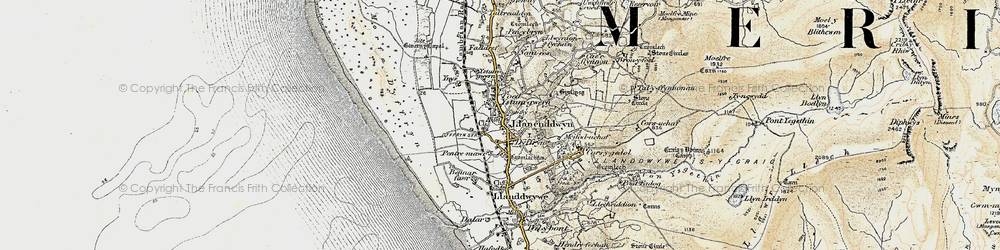 Old map of Coed Ystumgwern in 1902-1903