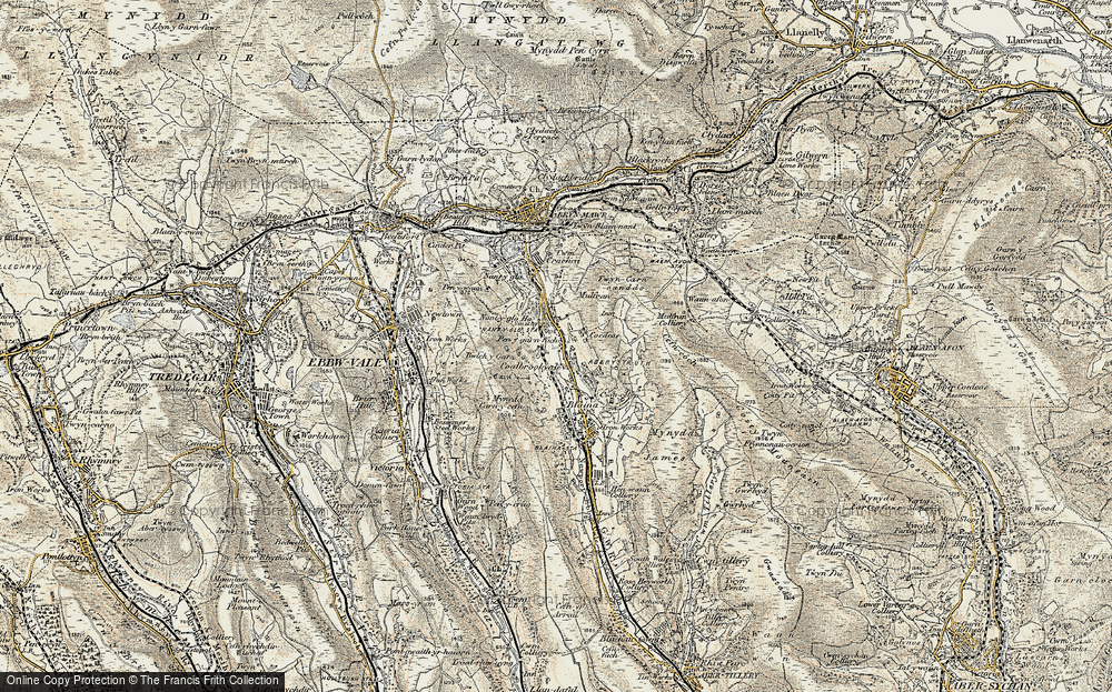 Old Map of Coedcae, 1899-1900 in 1899-1900