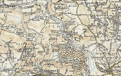 Old map of Coedely in 1899-1900