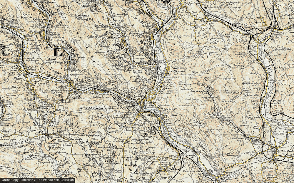 Old Map of Coedpenmaen, 1899-1900 in 1899-1900