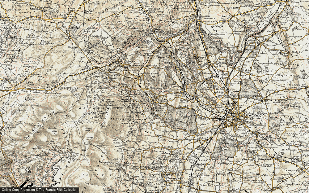 Old Map of Coedpoeth, 1902-1903 in 1902-1903