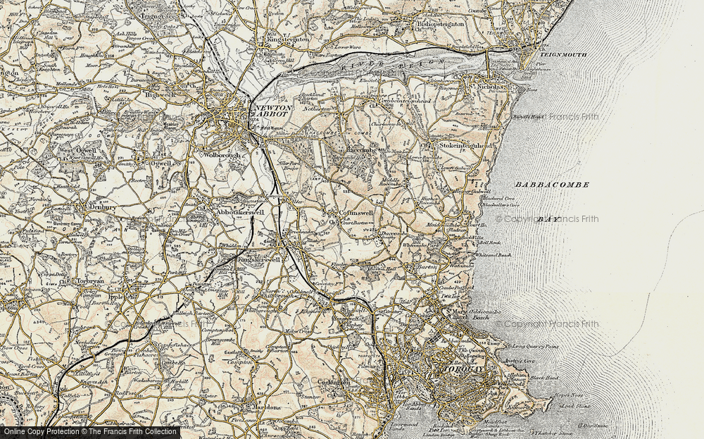 Old Map of Coffinswell, 1899 in 1899