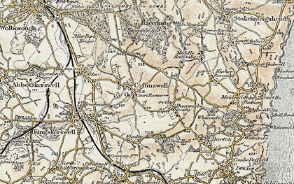 Old map of Coffinswell in 1899