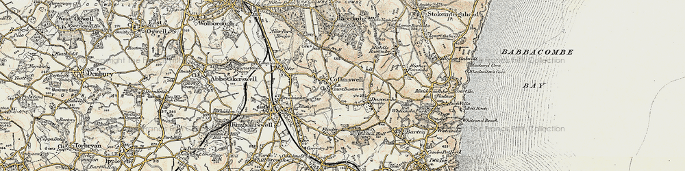 Old map of Coffinswell in 1899