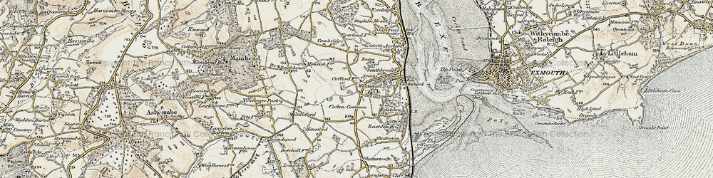 Old map of Cofton in 1899