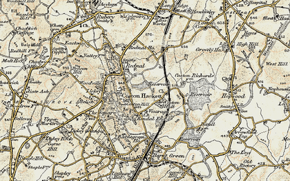 Old map of Cofton Hall in 1901-1902
