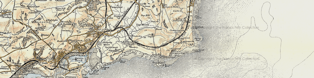 Old map of Cog in 1899-1900