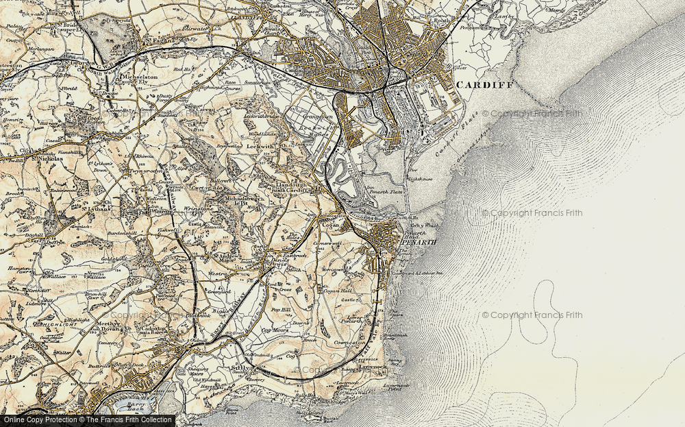 Old Map of Cogan, 1899-1900 in 1899-1900