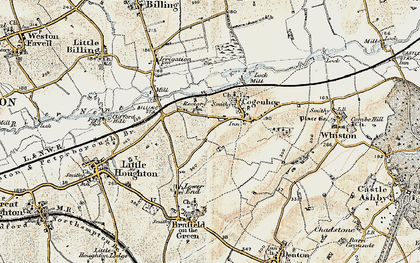Old map of Cogenhoe in 1898-1901