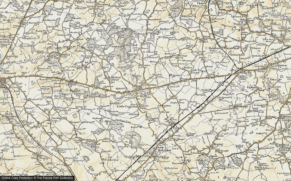 Old Map of Coggeshall, 1898-1899 in 1898-1899