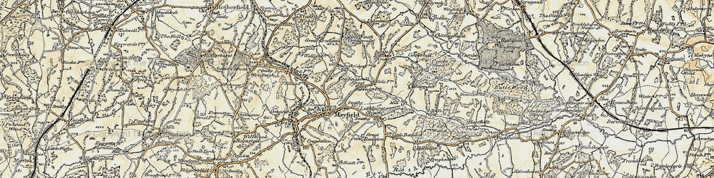 Old map of Coggins Mill in 1898