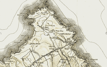 Old map of Coig Peighinnean in 1911