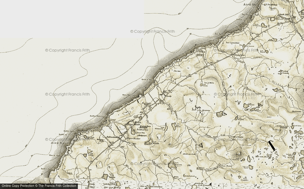 Old Map of Coig Peighinnean Bhuirgh, 1911 in 1911
