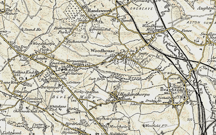 Old map of Coisley Hill in 1902-1903