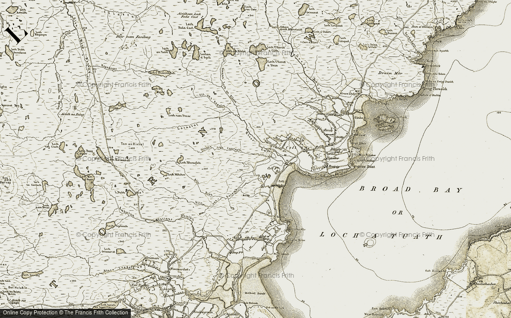 Old Map of Col Uarach, 1909-1911 in 1909-1911