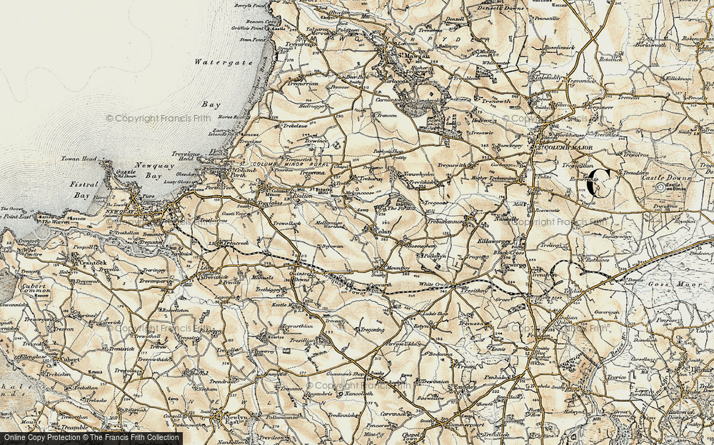 Old Map of Colan, 1900 in 1900