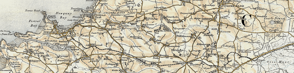 Old map of Colan in 1900