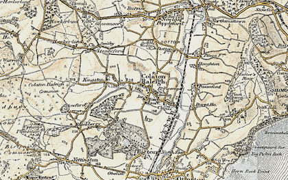 Old map of Bicton College of Agriculture in 1899