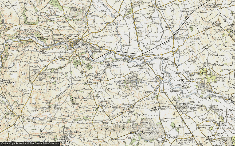 Old Map of Historic Map covering Batts, The in 1903-1904